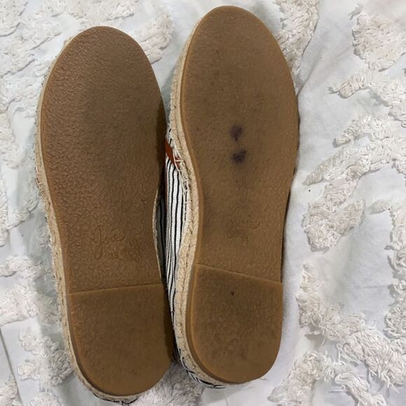 JOIE Adrien Striped Canvas Espadrilles Shoes - Picture 7 of 9